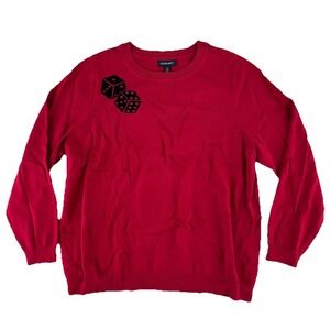 Studio Park X Alberti Popaj Icon Sweater 1X Dice Gambling Vegas Red